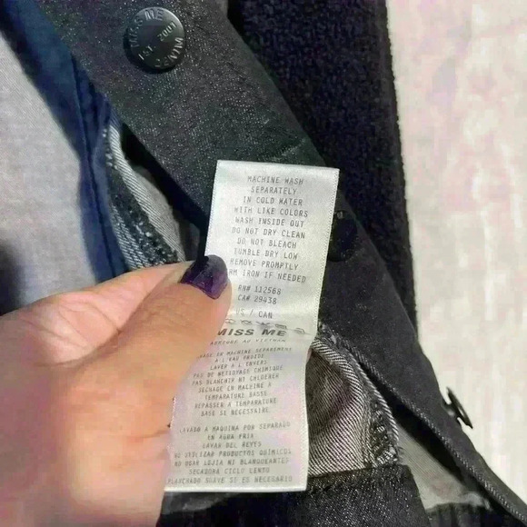 Buckle Miss Me Jean Denim Western Black Jacket  Womens Small Button Down EUC - Picture 9 of 10